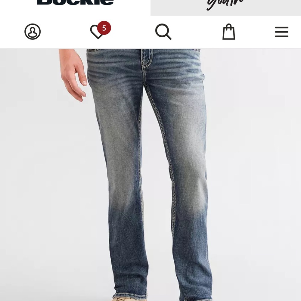 Buckle Black Fit no.9 Straight Jeans